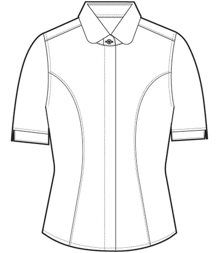 Brook Taverner - Ladies Soave Short Sleeve Poplin Shirt - Pierre Francis