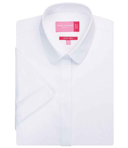 Brook Taverner - Ladies Soave Short Sleeve Poplin Shirt - BK133 SKY 8