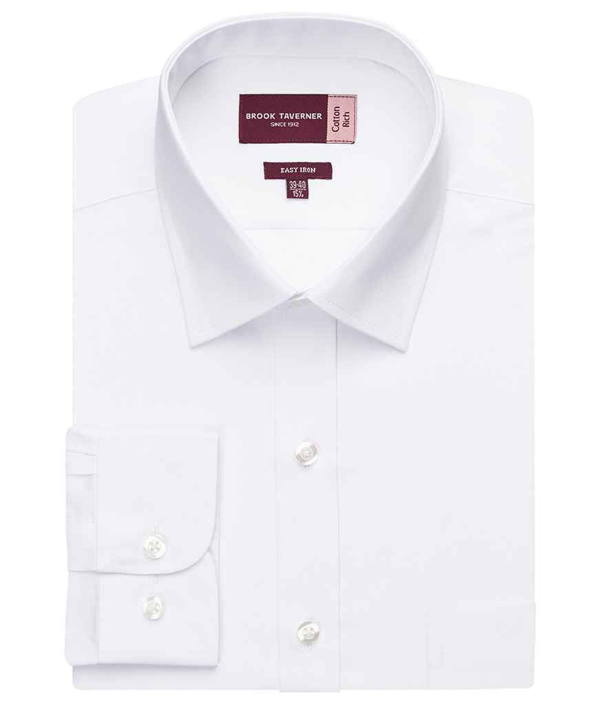 Brook Taverner - Rapino Long Sleeve Poplin Shirt - BK150 WHI 15