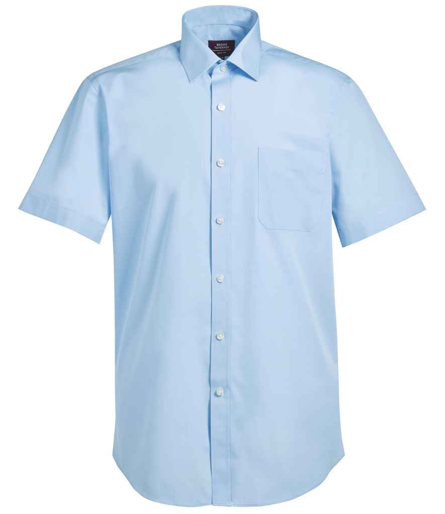 Brook Taverner - Rosello Short Sleeve Poplin Shirt - BK152 BLU 15
