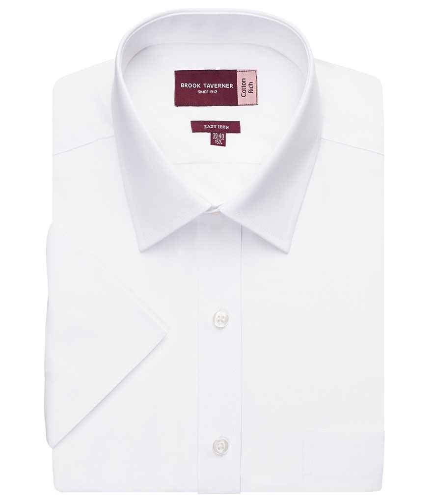 Brook Taverner - Rosello Short Sleeve Poplin Shirt - BK152 BLU 15