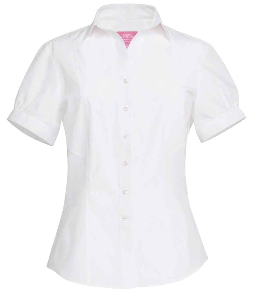 Brook Taverner - Ladies Paduli Short Sleeve Poplin Shirt - BK153 WHI 8