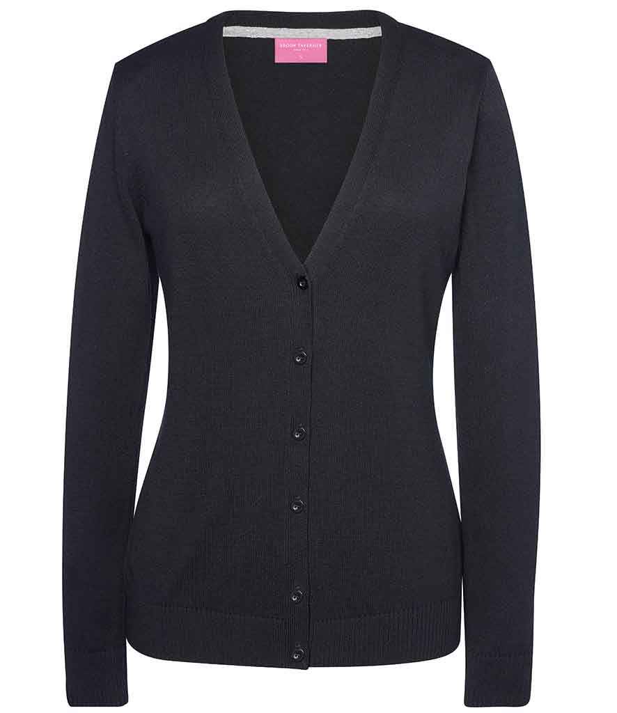 Brook Taverner - Ladies Augusta V Neck Cardigan - BK554 BLK XS