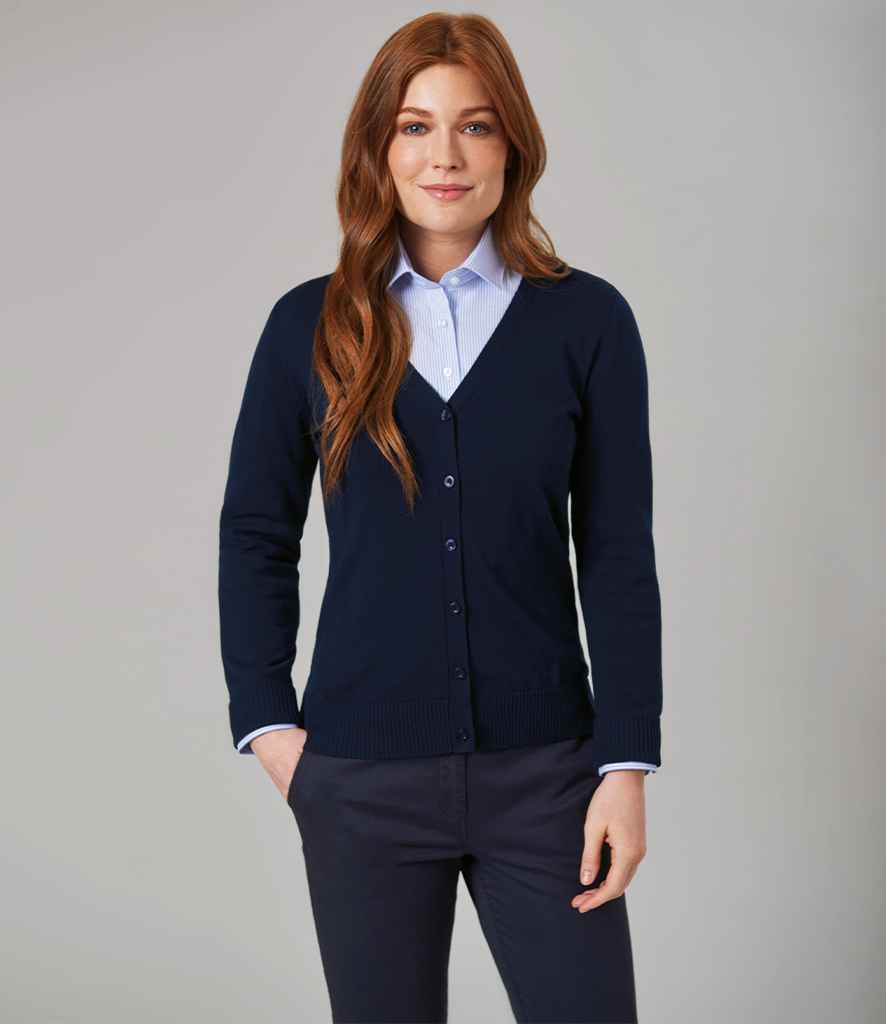 Brook Taverner - Ladies Augusta V Neck Cardigan - BK554 NAV XS