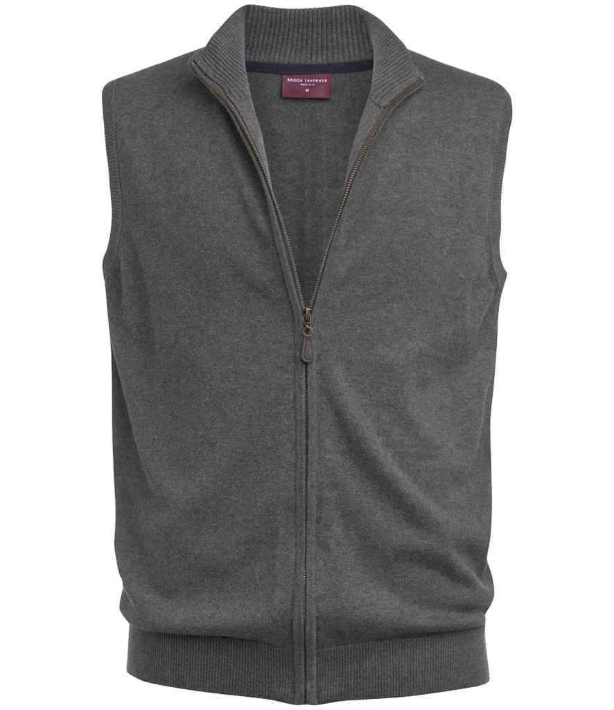 Brook Taverner - Lincoln Knitted Zip Gilet - BK557 BLK S
