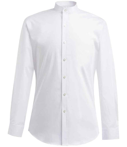 Brook Taverner - Volterra Long Sleeve Grandad Collar Shirt - BK578 WHI 15