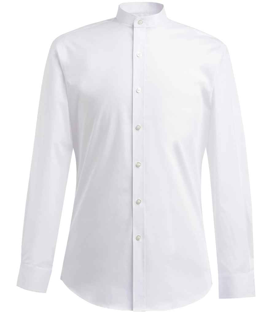 Brook Taverner - Volterra Long Sleeve Grandad Collar Shirt - Pierre Francis