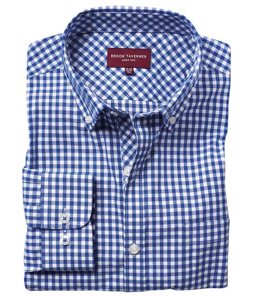 Brook Taverner - Montana Gingham Long Sleeve Shirt - BK580 BLU 14