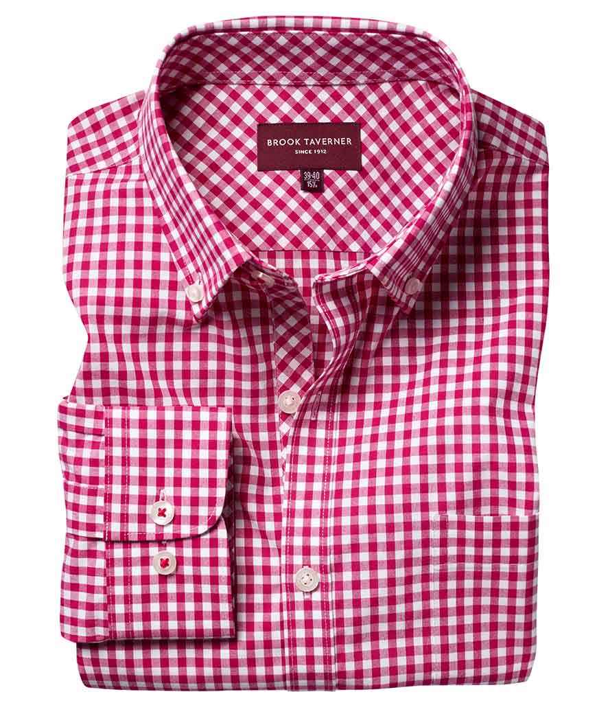 Brook Taverner - Montana Gingham Long Sleeve Shirt - BK580 BLU 14