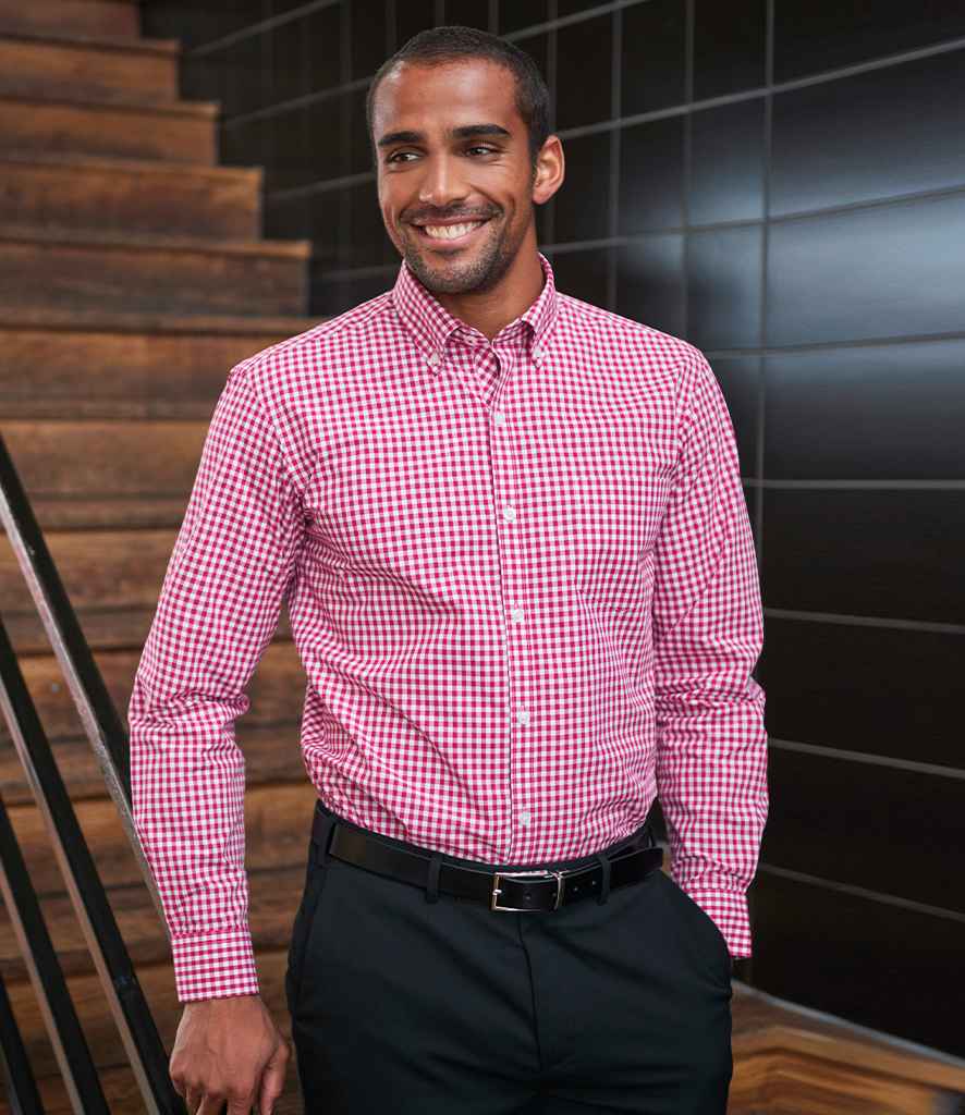 Brook Taverner - Montana Gingham Long Sleeve Shirt - BK580 RED 14