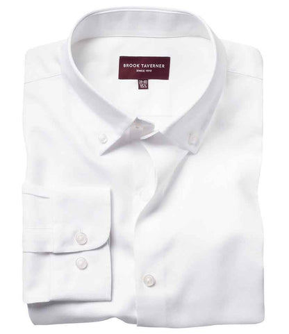 Brook Taverner - Toronto Long Sleeve Oxford Shirt - BK582 WHI 14