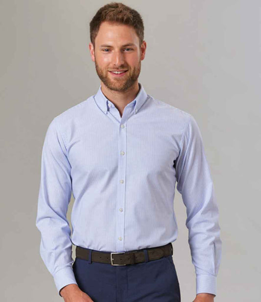 Brook Taverner - Lawrence Long Shirt Stretch Oxford Shirt - BK586 SKY 14