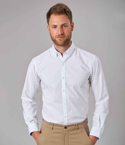 Brook Taverner - Lawrence Long Shirt Stretch Oxford Shirt - BK586 WHI 14