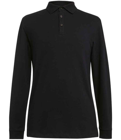 Brook Taverner - Frederick Long Sleeve Polo Shirt - BK615 BLK S