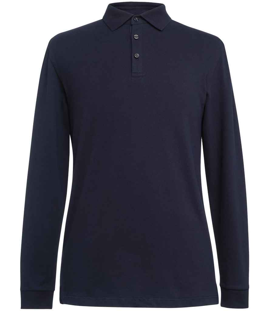 Brook Taverner - Frederick Long Sleeve Polo Shirt - BK615 NAV S