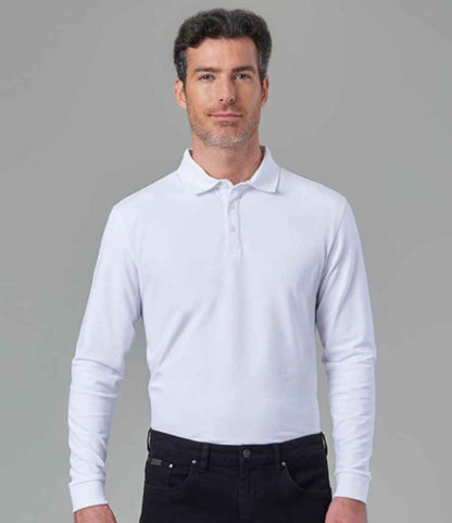 Brook Taverner - Frederick Long Sleeve Polo Shirt - BK615 WHI S
