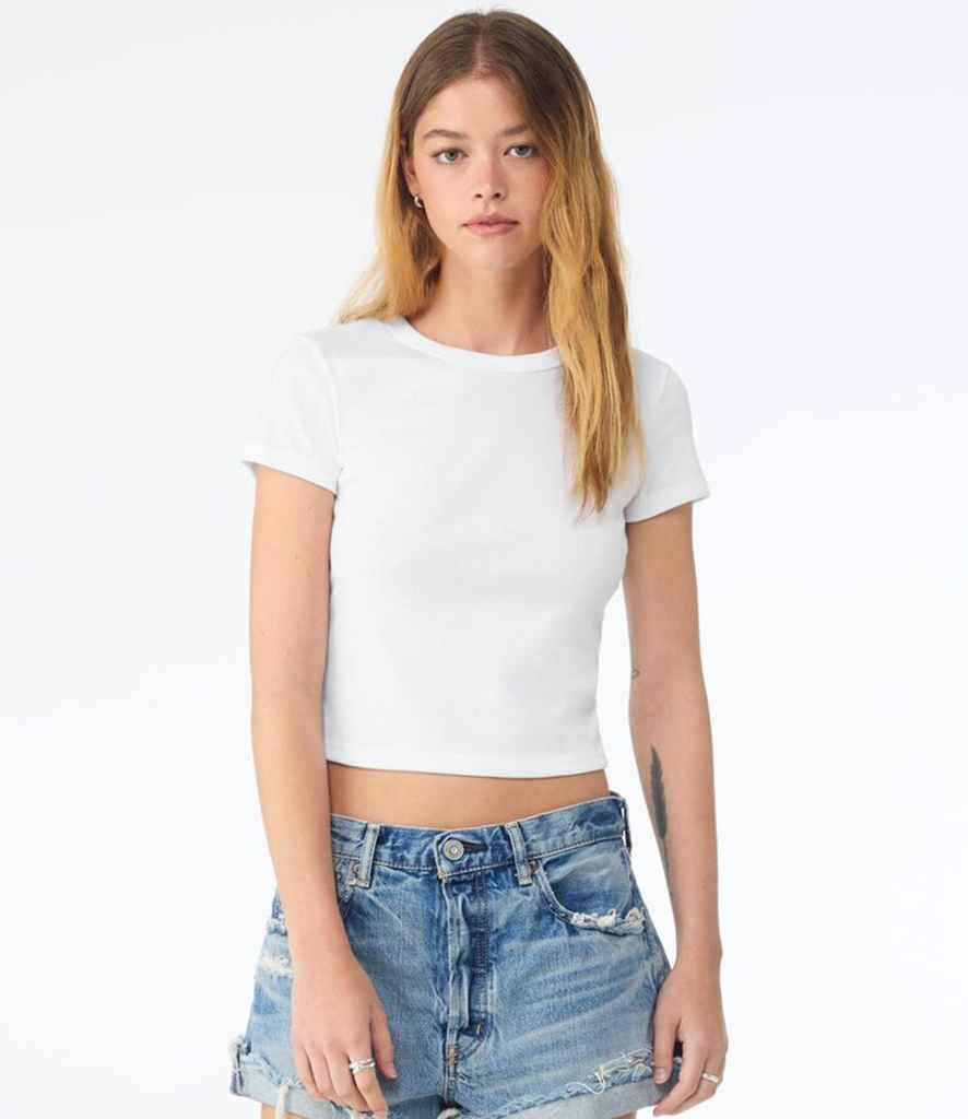 Bella - Ladies Micro Rib Baby T-Shirt - BL1010 SWH XS