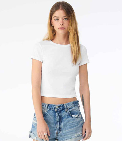 Bella - Ladies Micro Rib Baby T-Shirt - BL1010 SWH XS