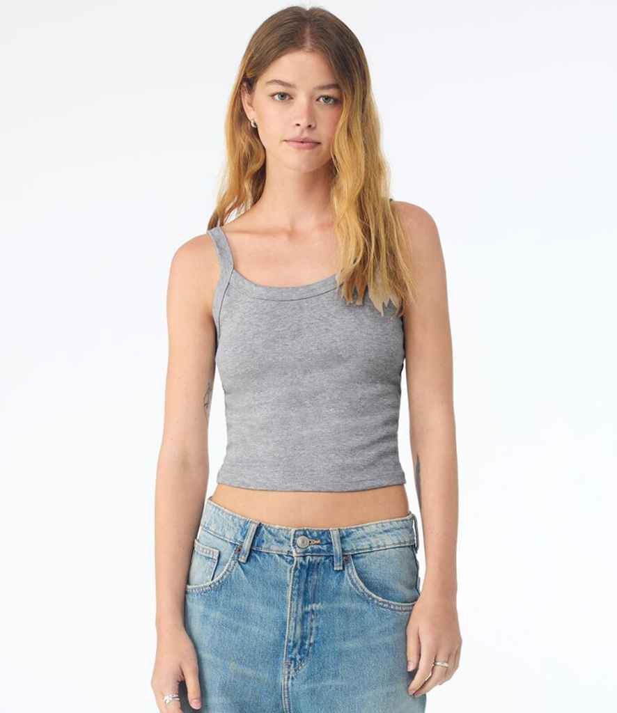 Bella - Ladies Micro Rib Spaghetti Strap Tank Top - BL1012 AHE XS