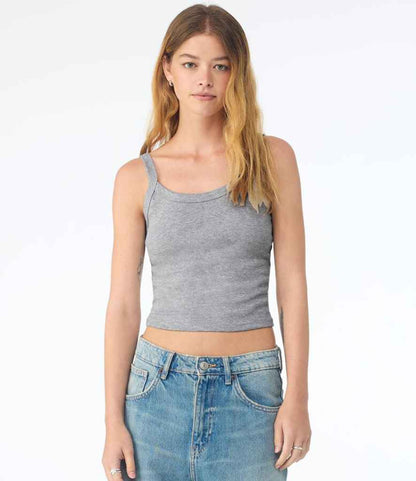 Bella - Ladies Micro Rib Spaghetti Strap Tank Top - BL1012 AHE XS