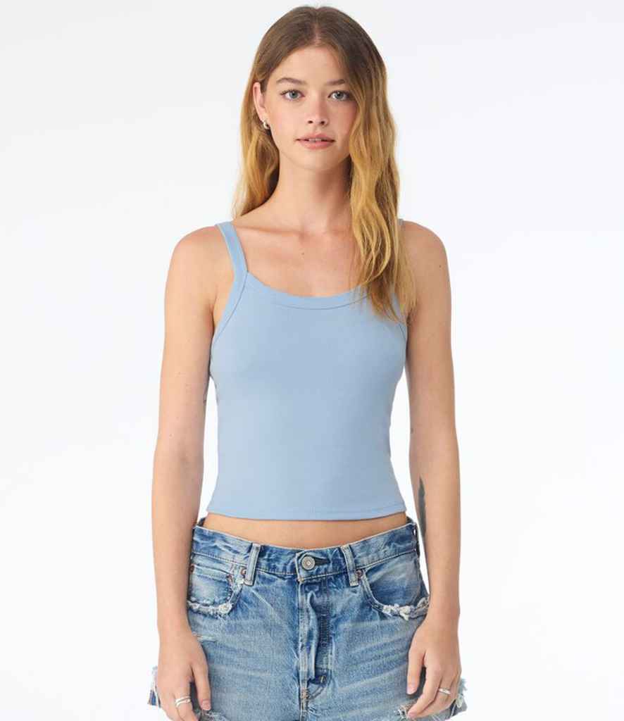 Bella - Ladies Micro Rib Spaghetti Strap Tank Top - BL1012 SBB XS