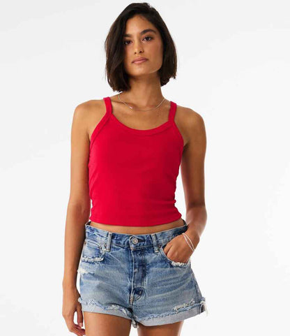 Bella - Ladies Micro Rib Spaghetti Strap Tank Top - BL1012 SDR XS