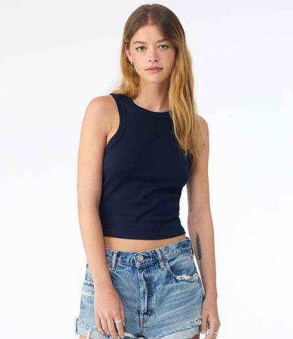 Bella - Ladies Micro Rib Racer Tank Top - BL1019 SNA XS