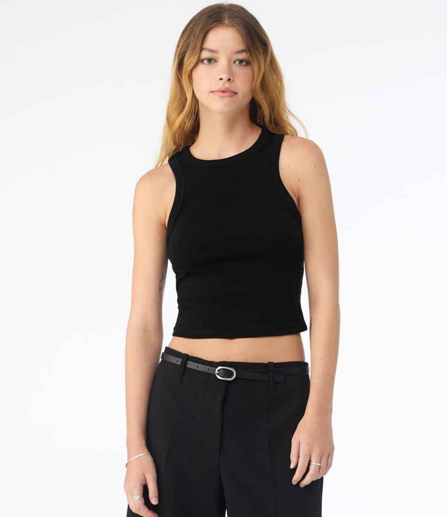 Bella - Ladies Micro Rib Racer Tank Top - BL1019 SOB XS