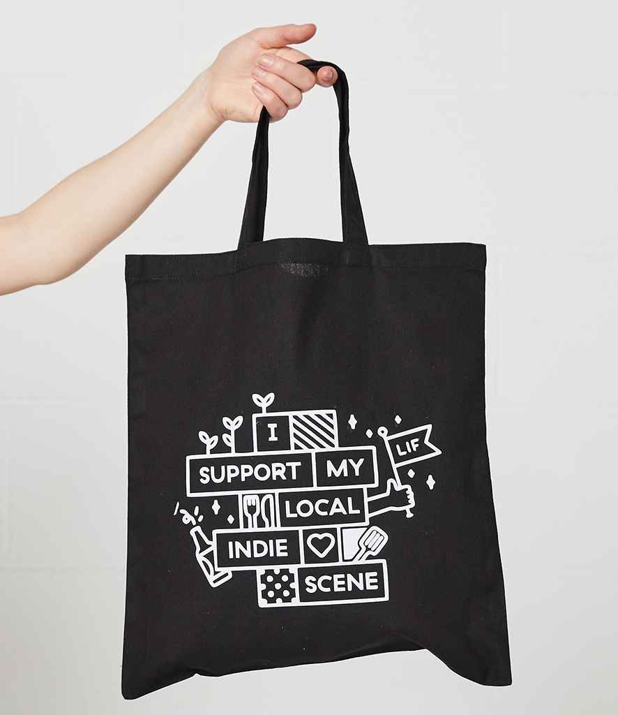 Brand Lab - Cotton Short Handle Shopper - BR002 BLK ONE