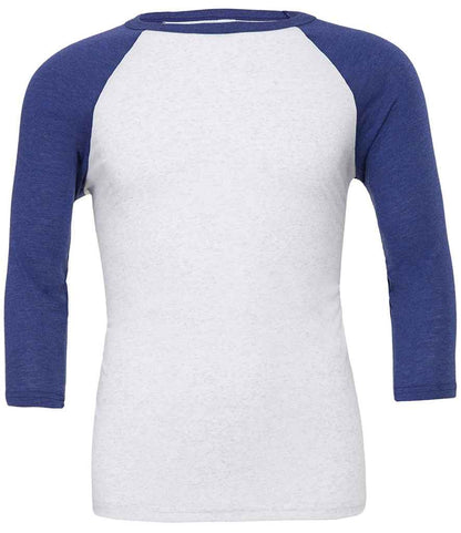 Canvas Unisex 3/4 Sleeve Baseball T-Shirt - CV3200 WH/NV XS