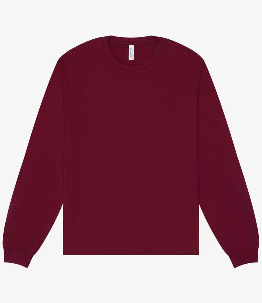 Canvas - Unisex Heavyweight Long Sleeve Boxy T-Shirt - CV3511 WHI XS