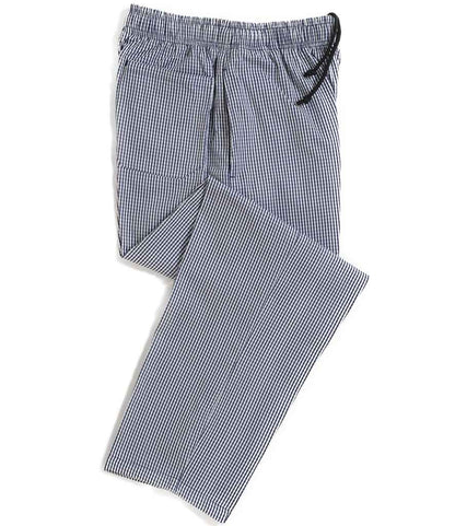 Dennys - Unisex Elasticated Chef's Trousers - DE020 BL/WH XS