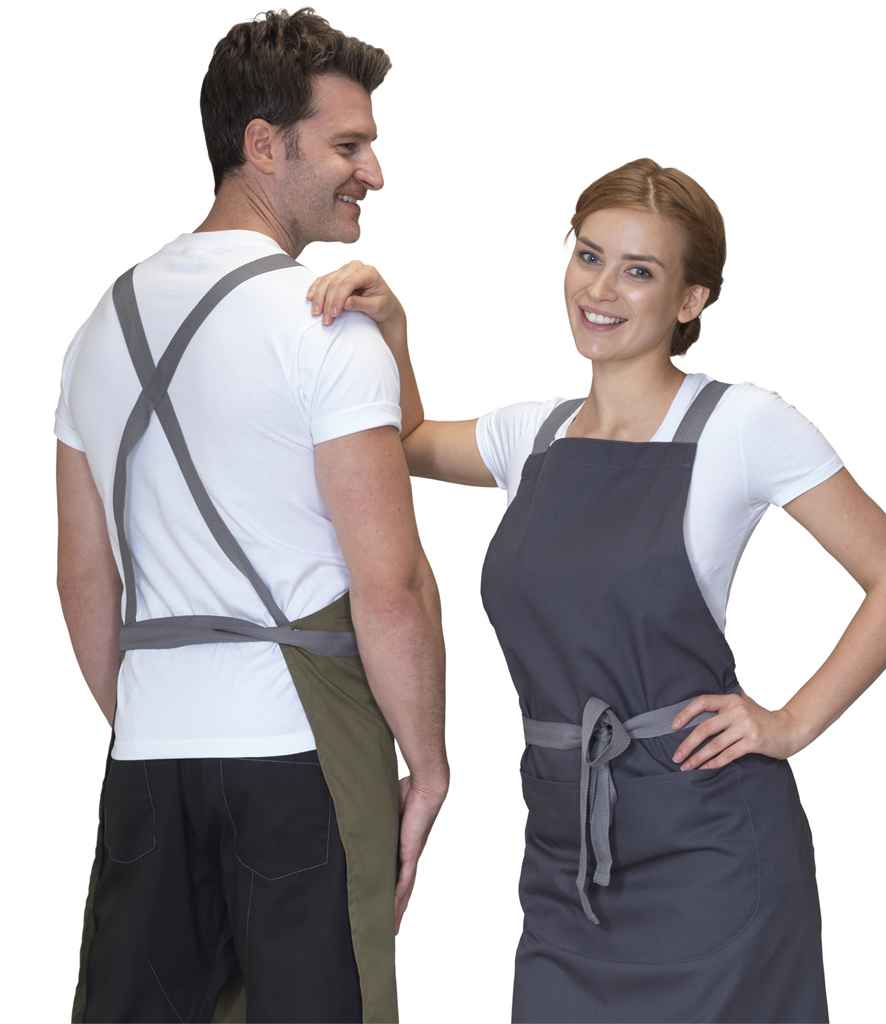 Dennys - Cross Back Apron - DE141 OLI ONE