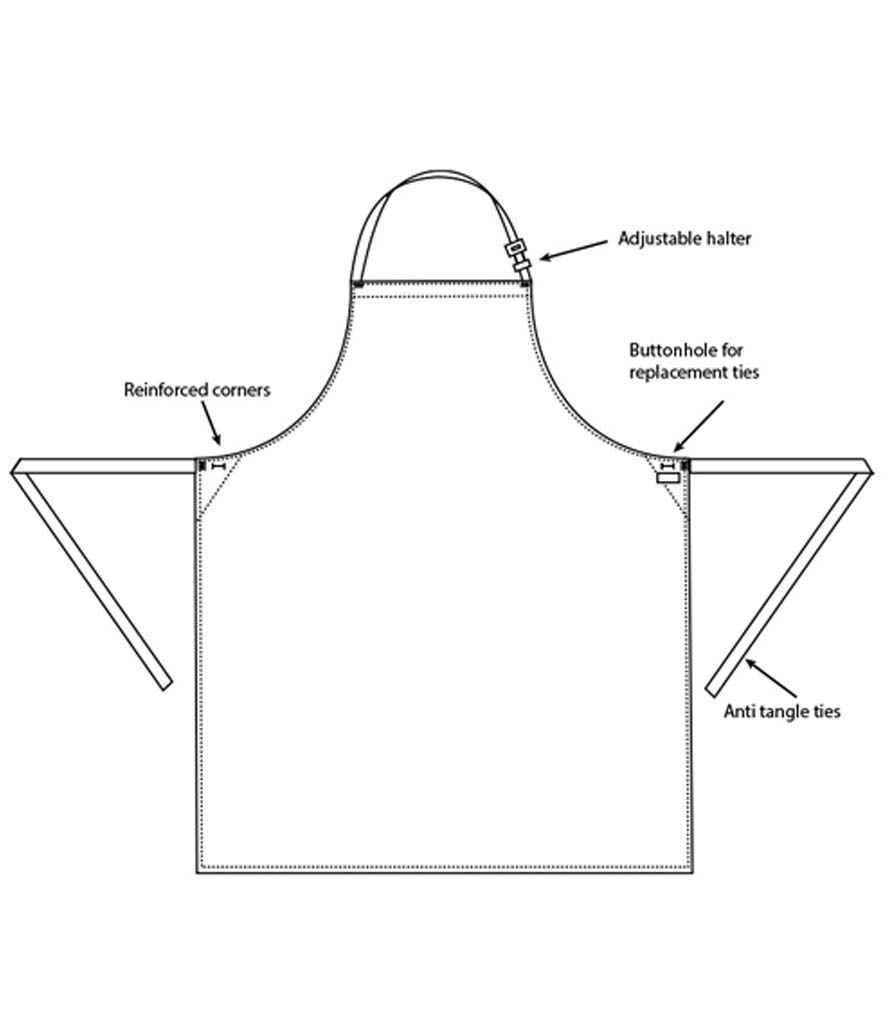 Dennys - Stripe Bib Apron