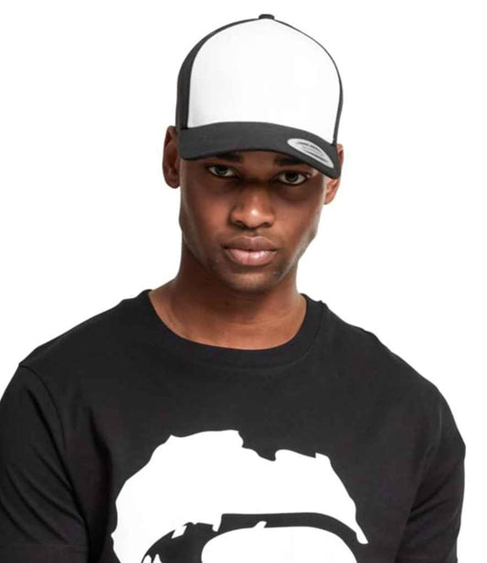 Flexfit - Retro Coloured Front Trucker Cap - F6606CF BK/WH ONE