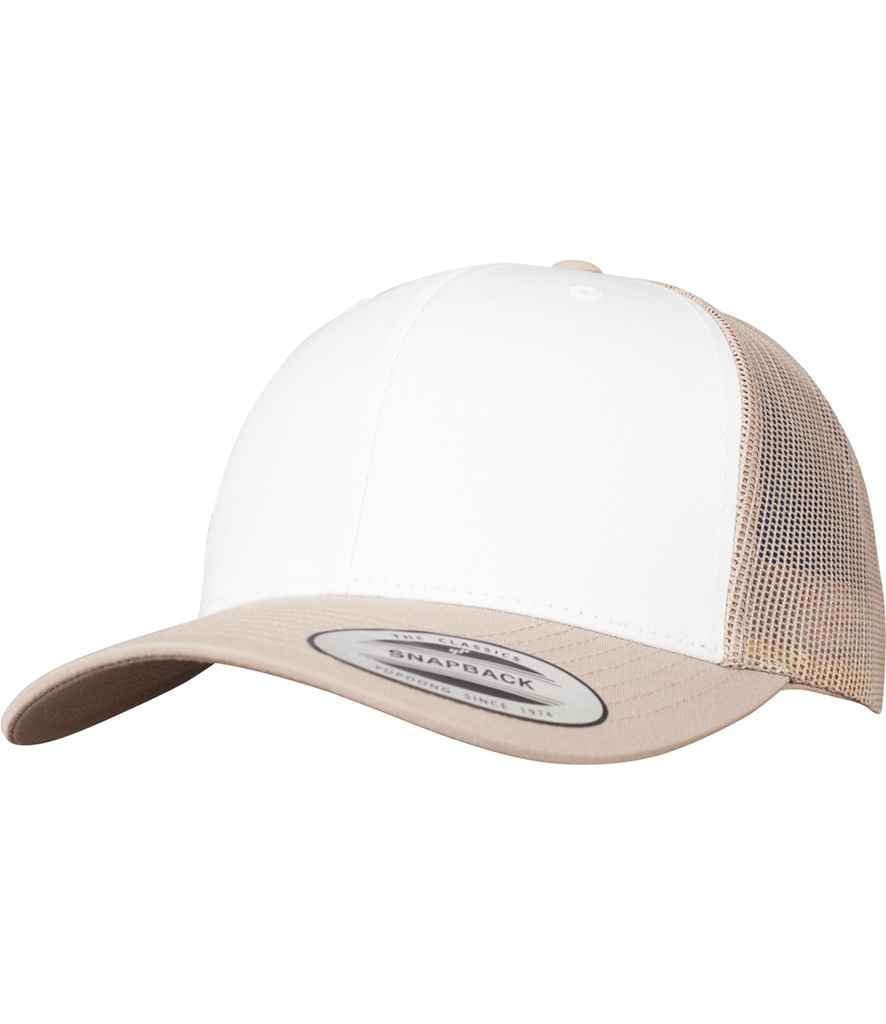 Flexfit - Retro Coloured Front Trucker Cap - F6606CF BK/WH ONE