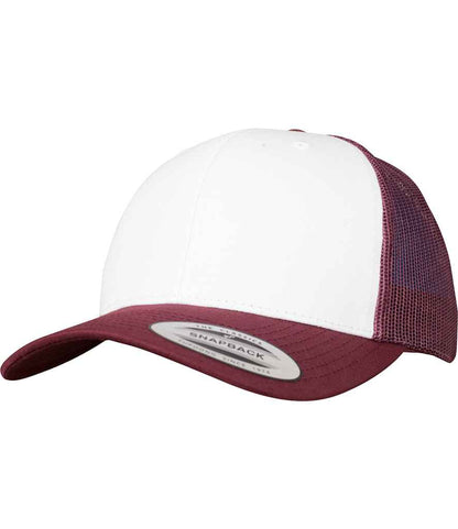 Flexfit - Retro Coloured Front Trucker Cap - F6606CF BK/WH ONE