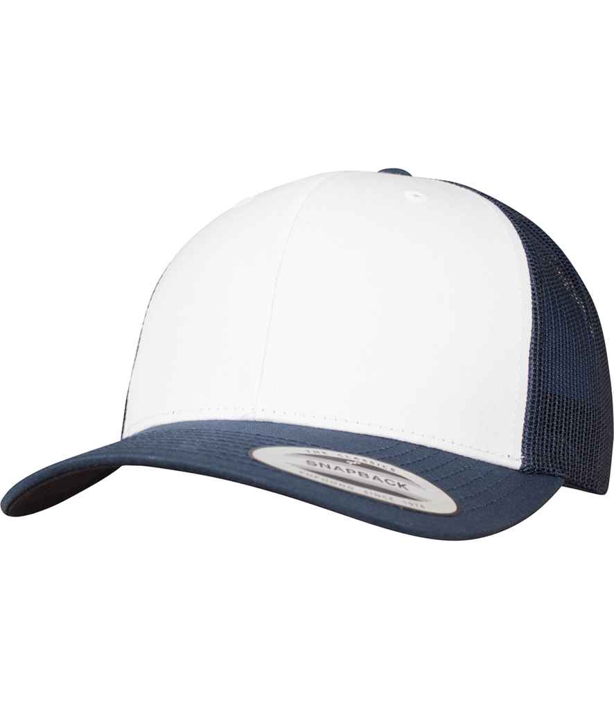 Flexfit - Retro Coloured Front Trucker Cap - F6606CF BK/WH ONE