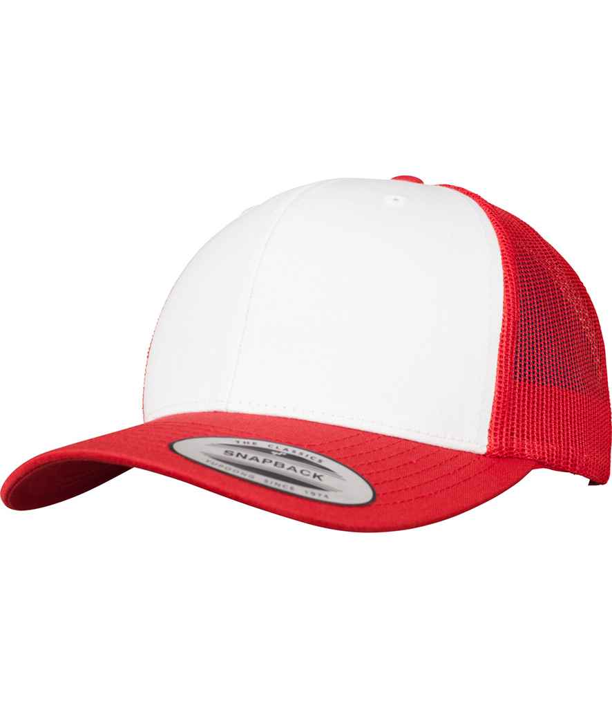 Flexfit - Retro Coloured Front Trucker Cap - F6606CF BK/WH ONE