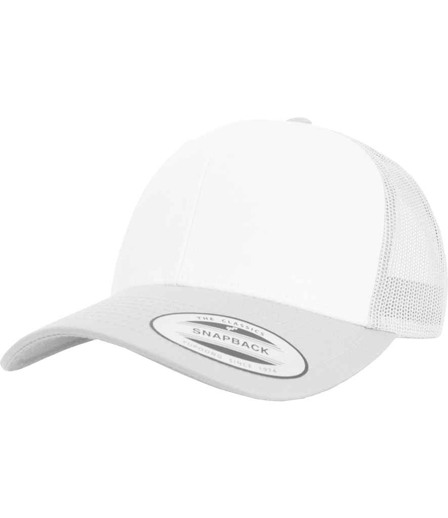 Flexfit - Retro Coloured Front Trucker Cap - F6606CF BK/WH ONE