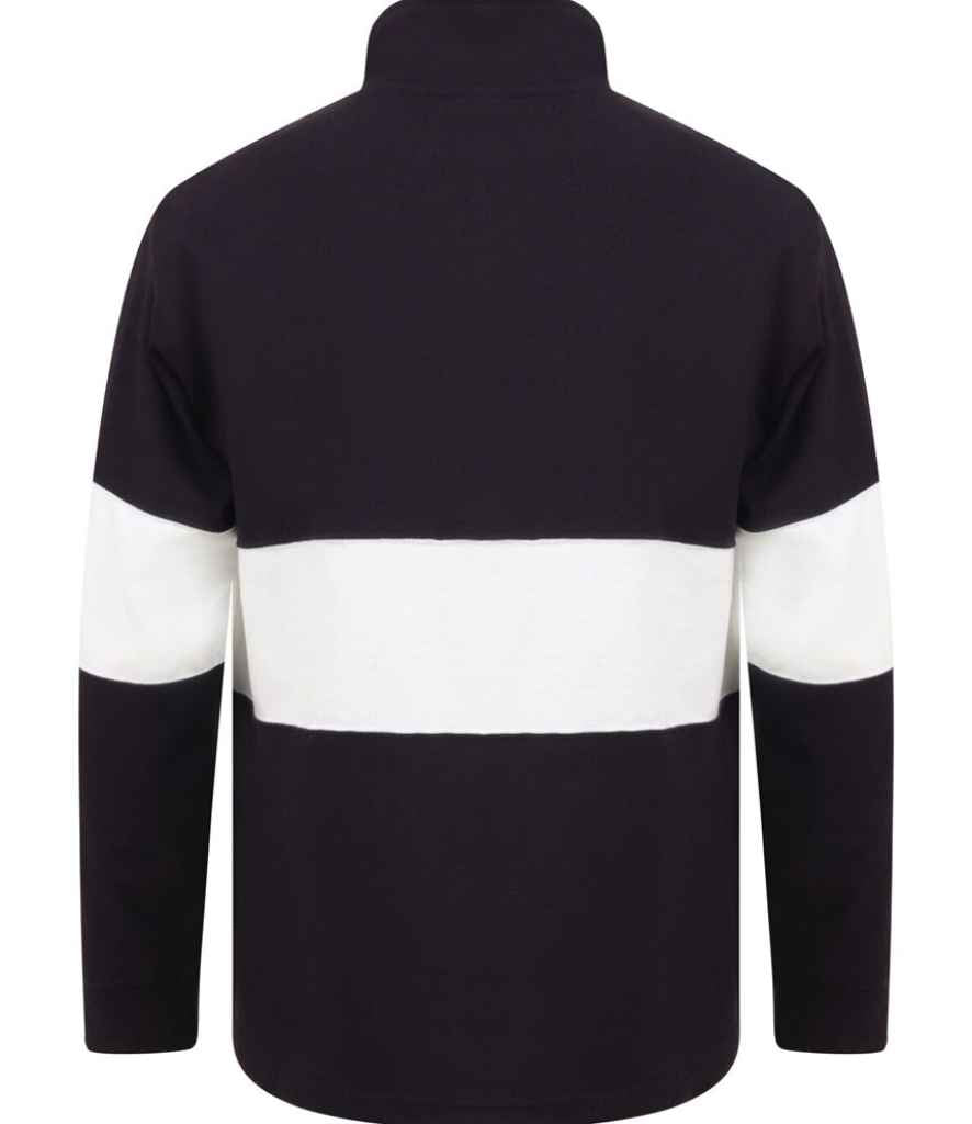 Front Row - Panelled 1/4 Zip Neck Top - Pierre Francis