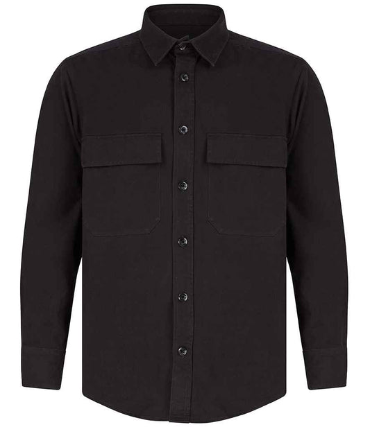 Front Row - Drill Overshirt - FR054 BLK XS