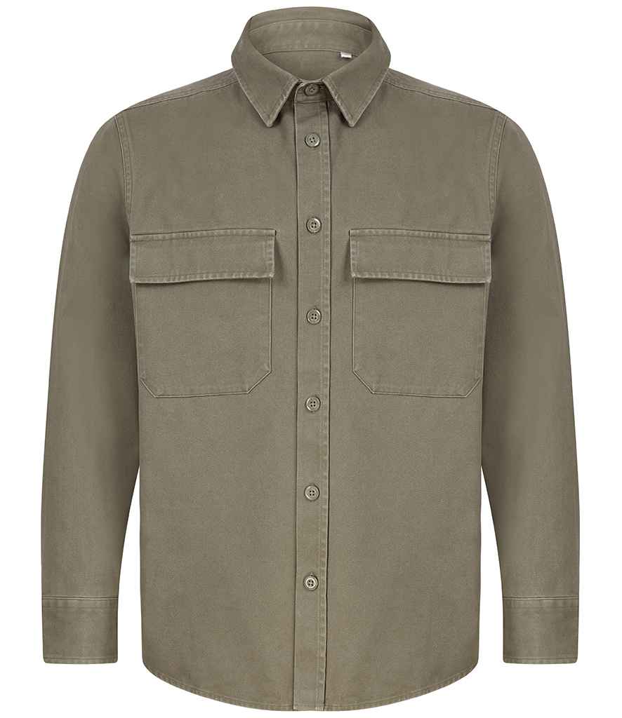 Front Row - Drill Overshirt - FR054 BLK XS