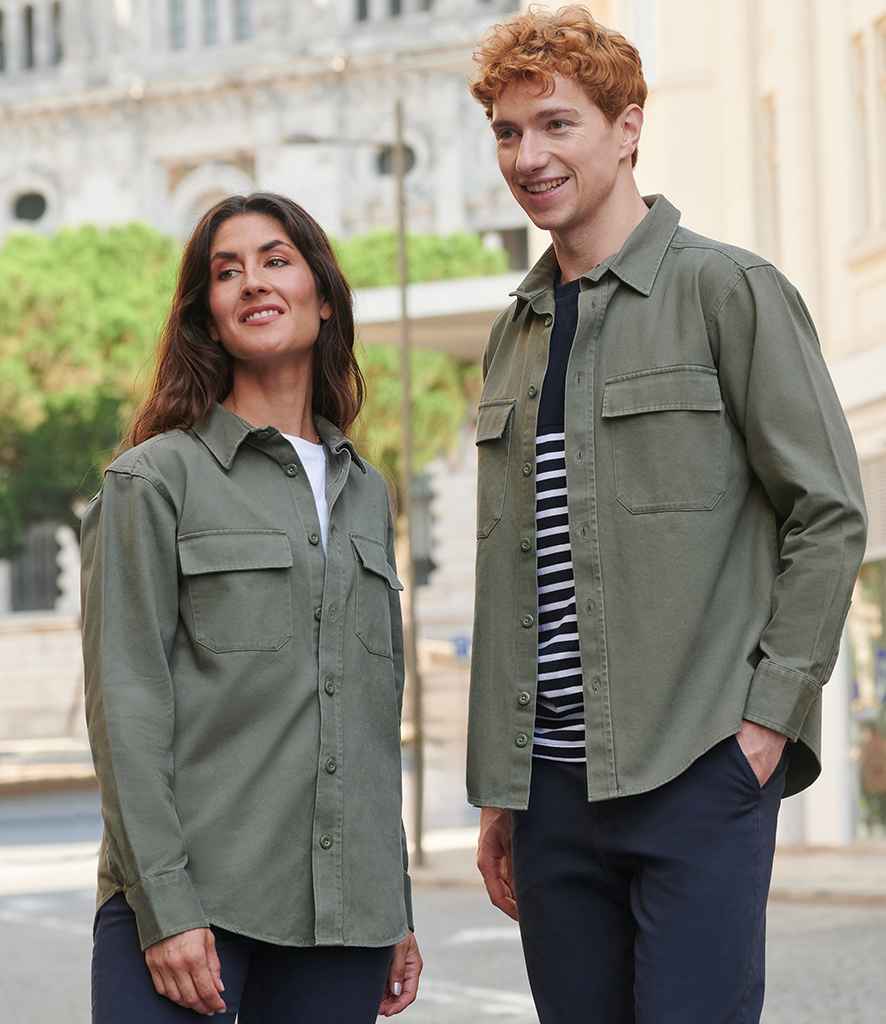 Front Row - Drill Overshirt - FR054 KHA XS