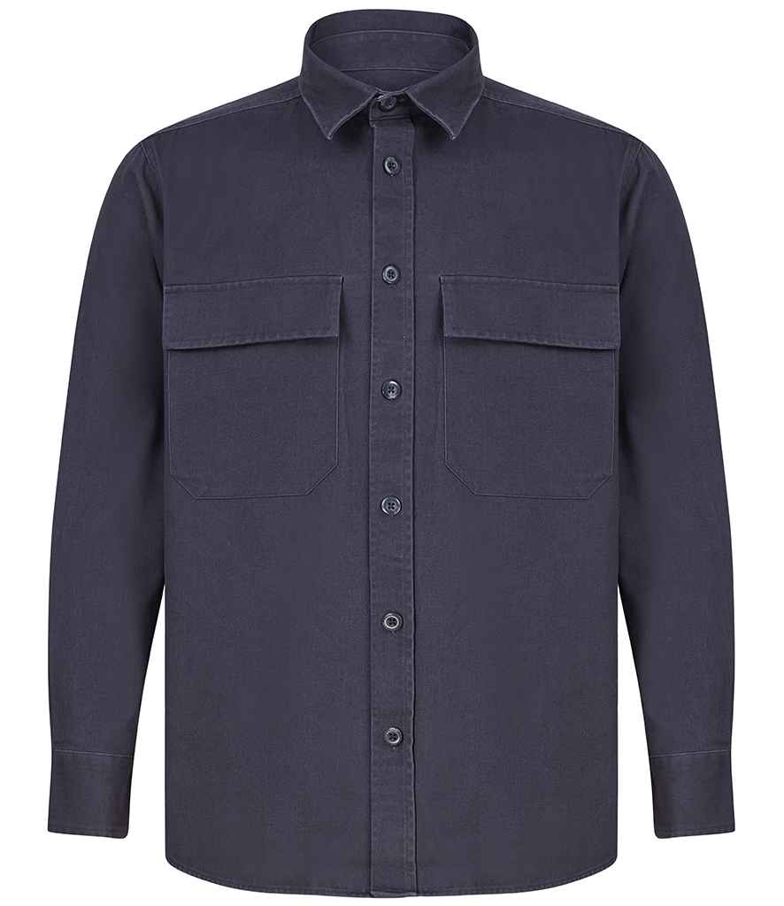 Front Row - Drill Overshirt - FR054 BLK XS