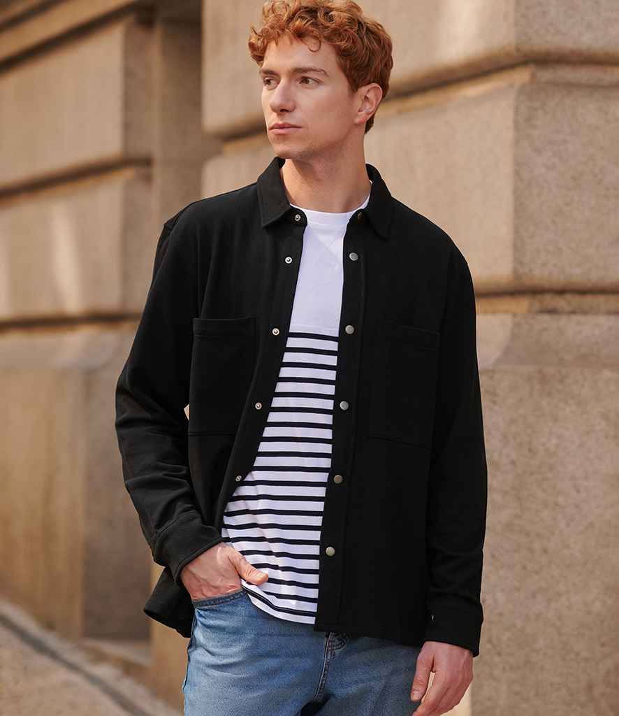 Front Row - Premium Piqué Overshirt - FR056 BLK XS