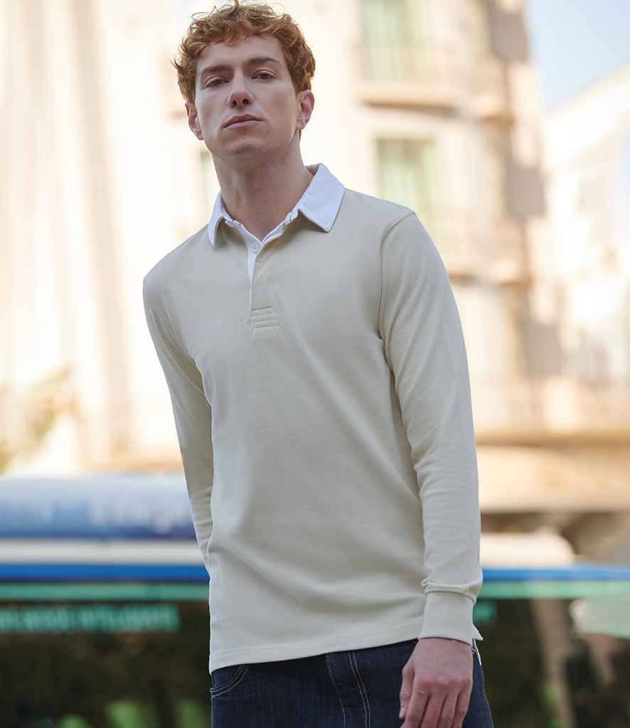 Front Row - Premium Superfit Rugby Shirt - FR104 NAT XS