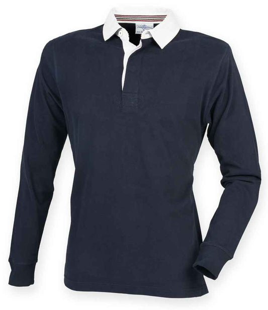 Front Row - Premium Superfit Rugby Shirt - FR104 NAV XS