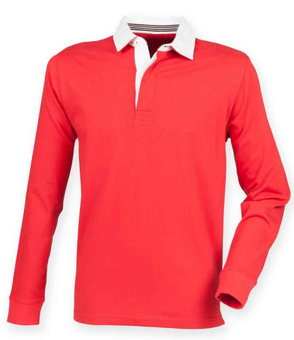 Front Row - Premium Superfit Rugby Shirt - FR104 RED XS