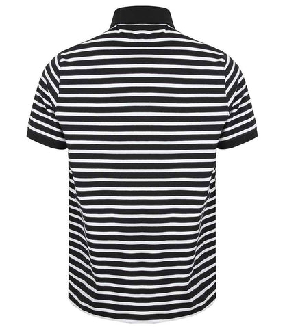 Front Row - Striped Jersey Polo Shirt - Pierre Francis